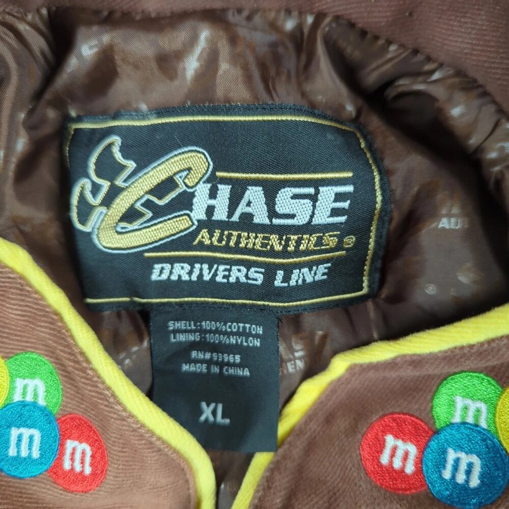 Chase Authentics Drivers Line Nascar Jacket Mens XL Brown M&M - Picture 2 of 11